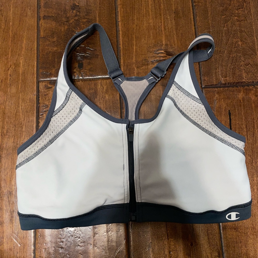 🎉B2GO- Champion Women's white & grey high impact Sports Bra